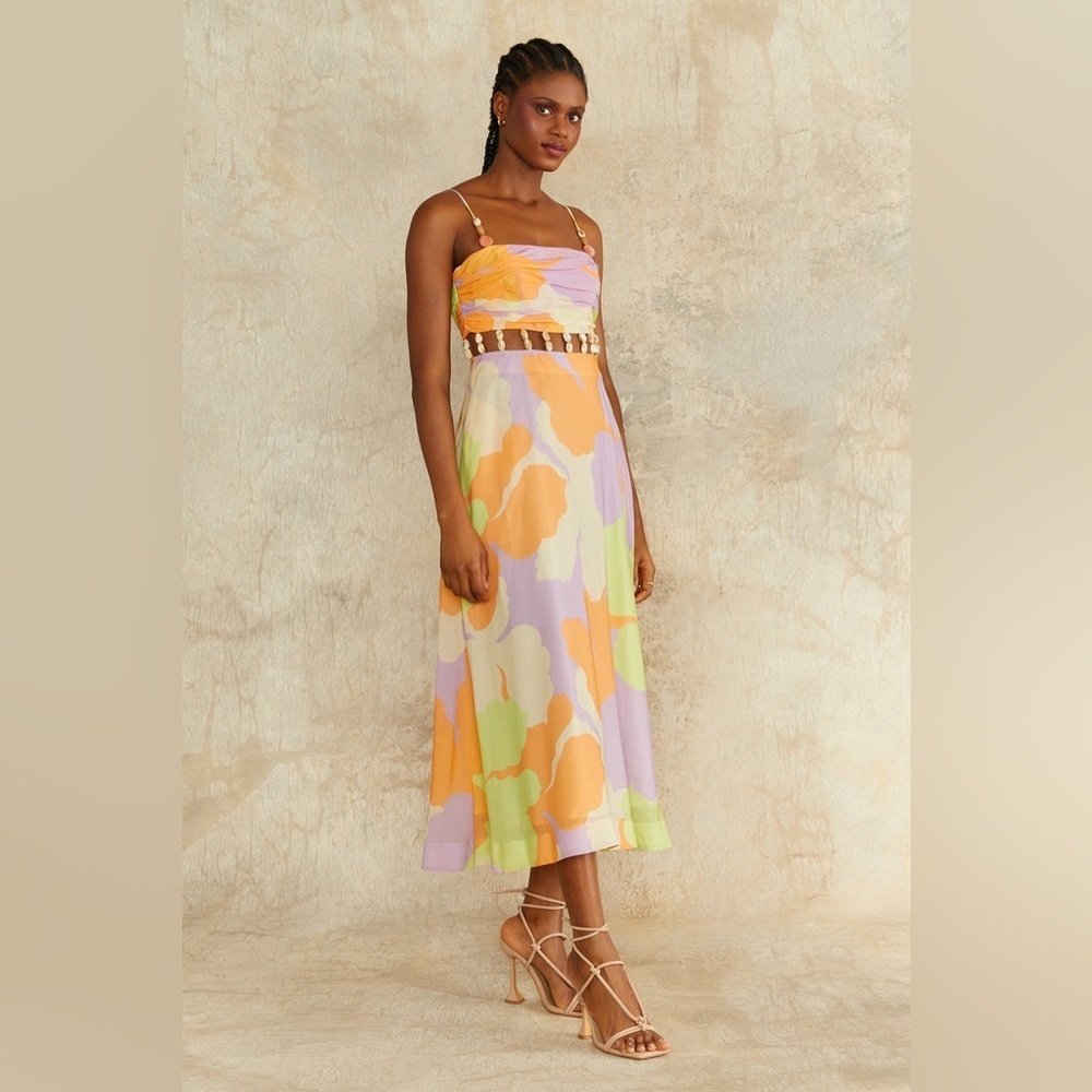 Georgie Beaded Waist Midi Dress Amur